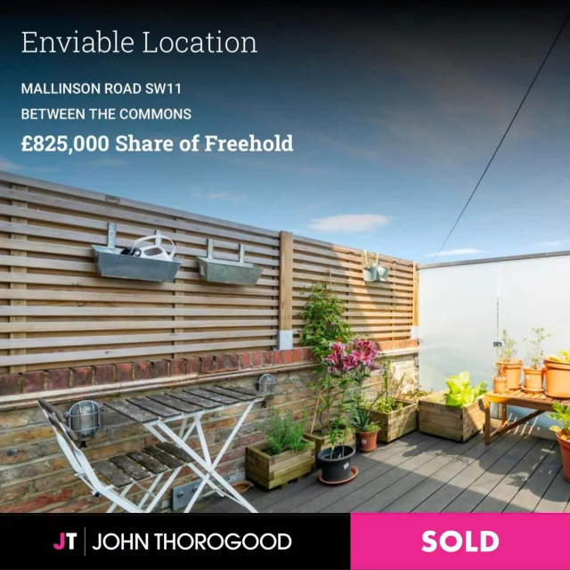 Sold!

Our spacious, two double-bedroom, flat with superb new roof terrace right off Northcote Road has sold!

Having sold the ground floor flat with planning permission two years ago, we have now also sold the upper flat (also with planning permission) for the same client. Two great prices achieved thanks to our knowledge & understanding of how to maximise return from the development.

If you are thinking of selling your property, we have over 30 years experience selling & letting properties between & around the commons. We pride ourselves on our knowledge & longstanding reputation & we know exactly how to market your property to achieve the best price. 
For expert property advice, Call Austin Thorogood on 020 7228 7474.

#sold #betweenthecommons #nappyvalley #northcoteroad #wandsworthcommon #londonestateagents #propertyexperts #londonproperty #johnthorogood #independentbusiness #thoroughlygoodestateagents